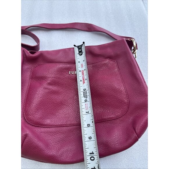 Furla Magenta Pebbled Leather Shoulder Bag - Picture 8 of 11